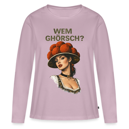 Wem ghörsch? – Schwarzwald Edition | Frauen Premium Bio Langarmshirt - Altrosa