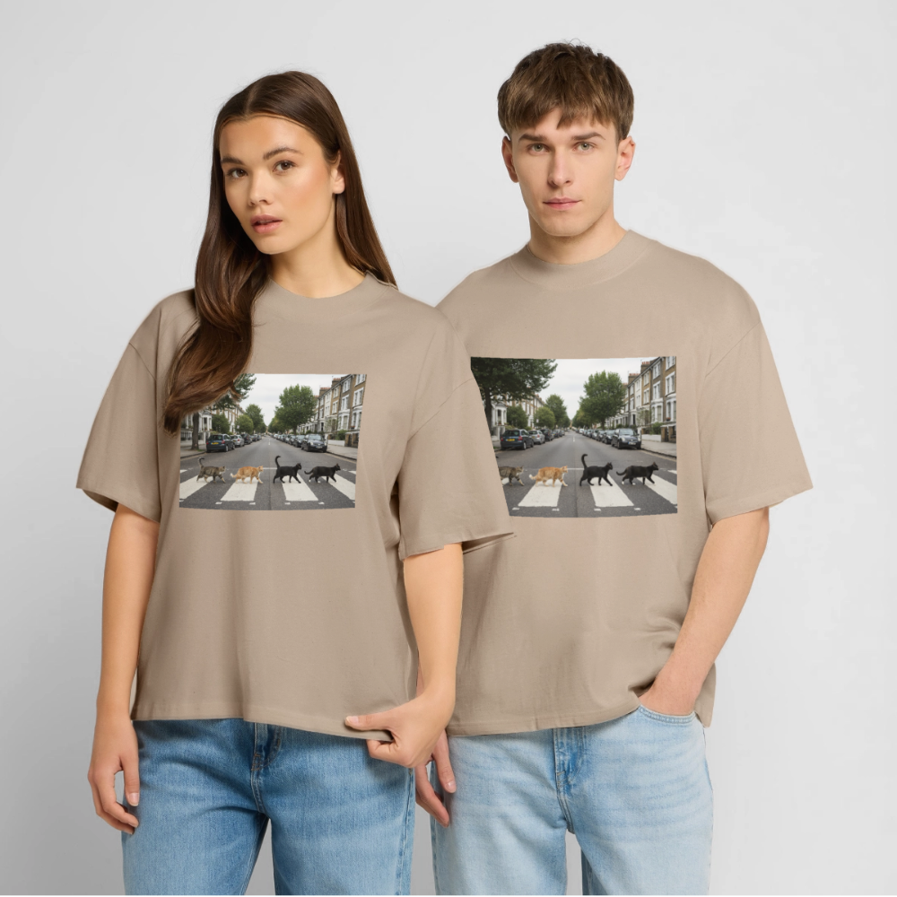 The Purrfect Crossing – Wir waren vor der Band da | Stanley/Stella Oversized Unisex Bio T-Shirt Blaster - Steingrau