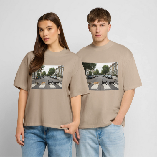 The Purrfect Crossing – Wir waren vor der Band da | Stanley/Stella Oversized Unisex Bio T-Shirt Blaster - Steingrau