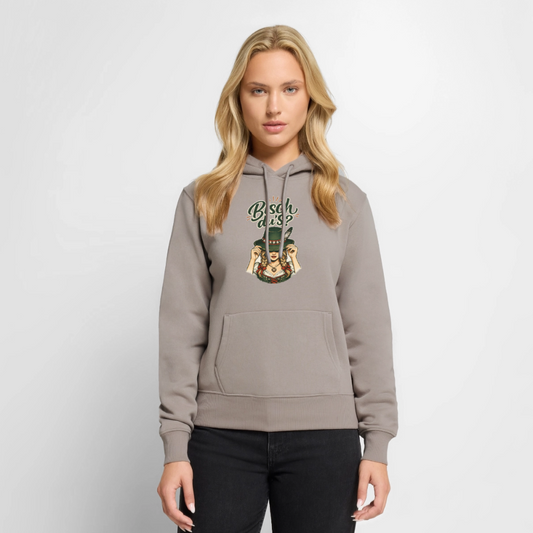 Bisch du’s? – Der Blick sagt alles | Frauen Premium Hoodie - Taupe