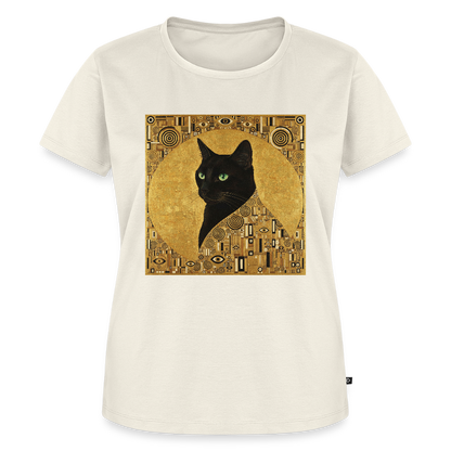 Adele… aber sie schnurrt – Goldene Katze à la Klimt | Frauen Premium T-Shirt - Naturweiß