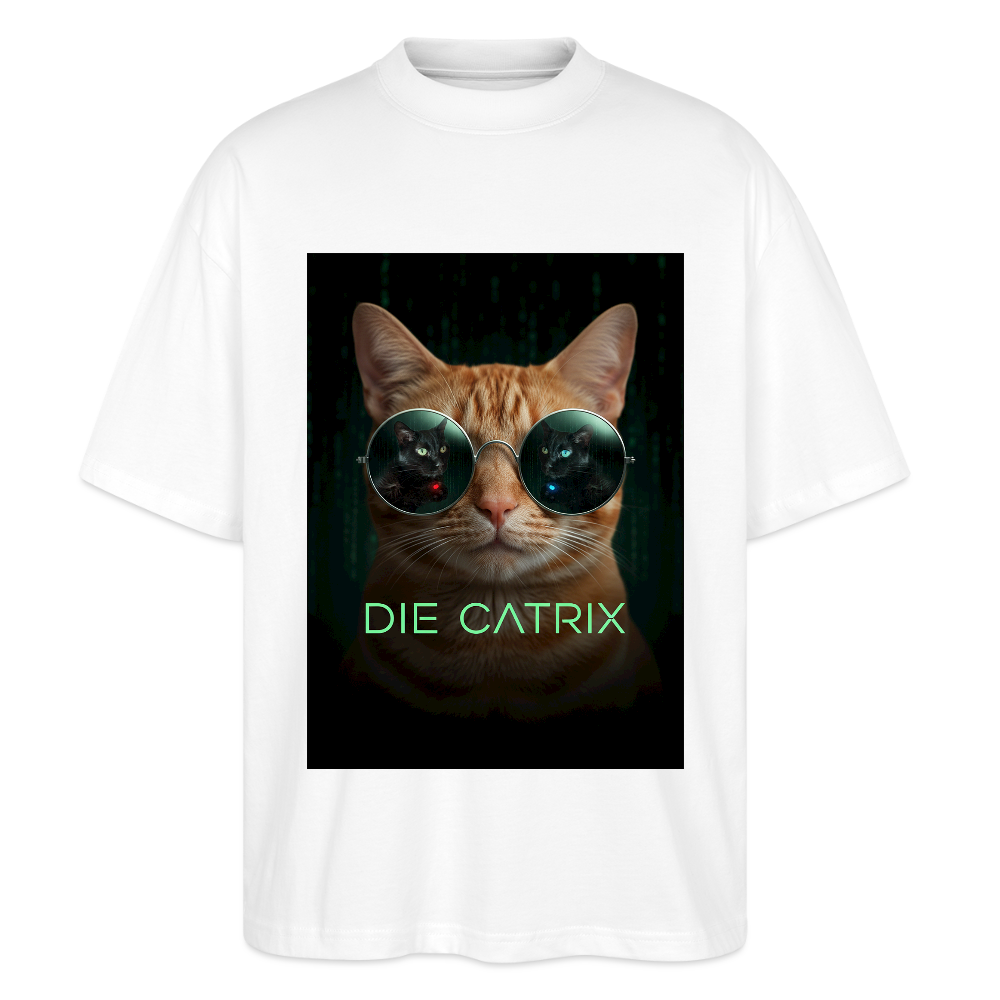 Die Catrix – Krümel erwacht | Stanley/Stella Oversized Unisex Bio T-Shirt Blaster - Weiß