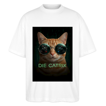 Die Catrix – Krümel erwacht | Stanley/Stella Oversized Unisex Bio T-Shirt Blaster - Weiß