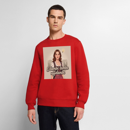 E Lambe, lambe, uffelambe – Alemannischer Geistesblitz |  Männer Premium Pullover - Rot