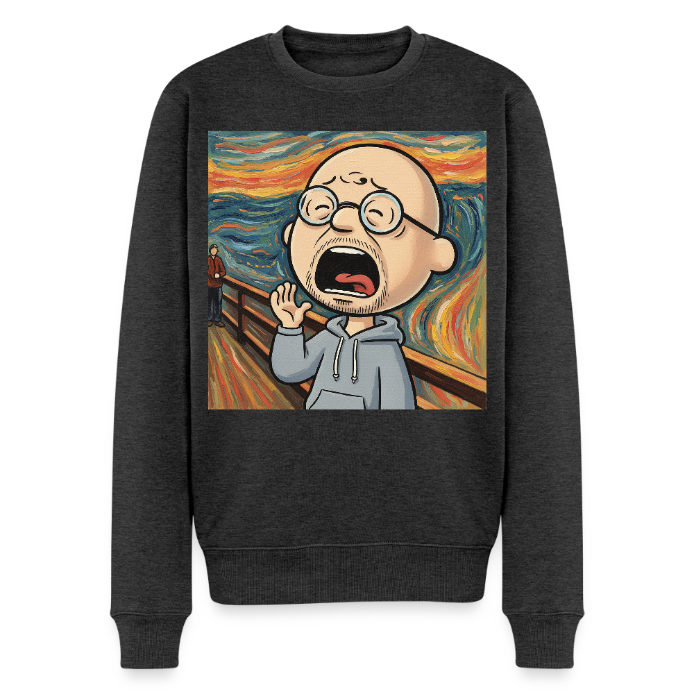 Der Schrei… aber heute bin ich dran |  Männer Premium Pullover - Anthrazit meliert