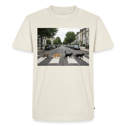 The Purrfect Crossing – Wir waren vor der Band da | Männer Premium T-Shirt - Naturweiß
