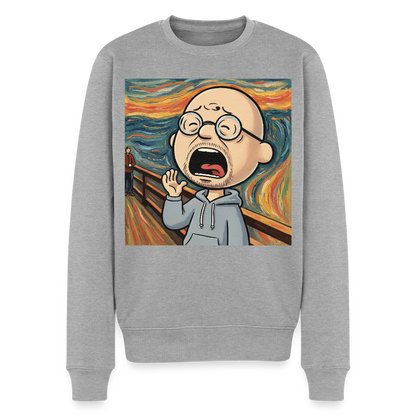 Der Schrei… aber heute bin ich dran |  Männer Premium Pullover - Grau meliert