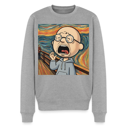 Der Schrei… aber heute bin ich dran |  Männer Premium Pullover - Grau meliert
