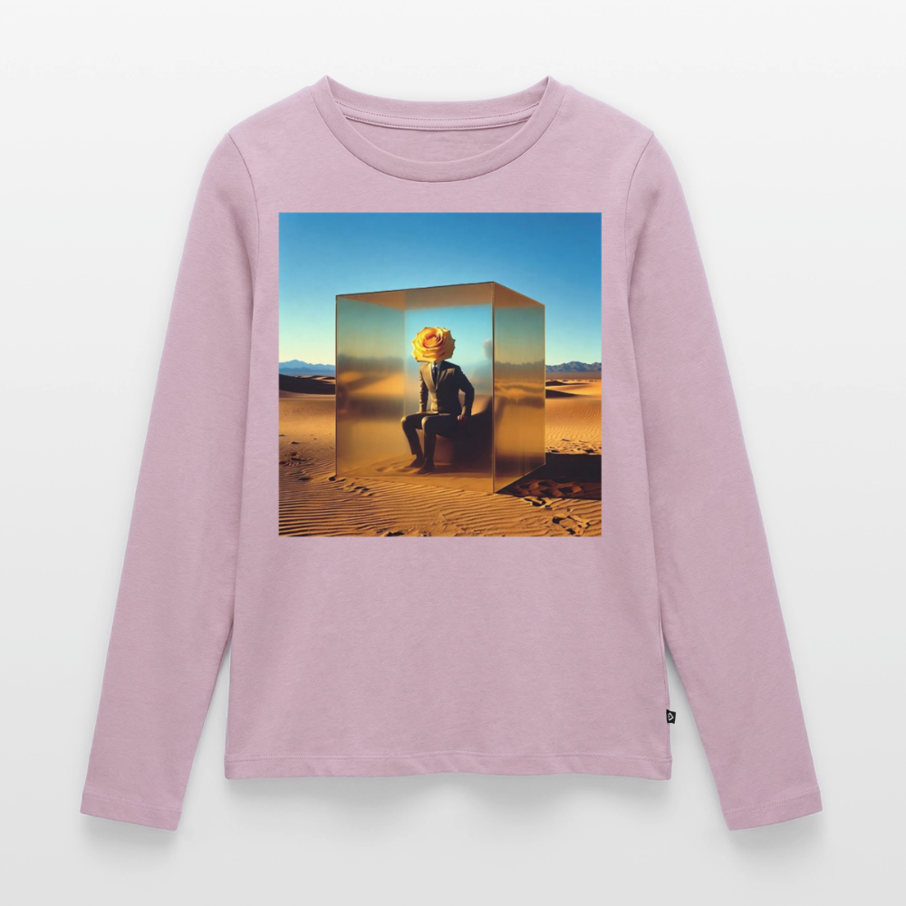 Gefühle unter Glas | Frauen Premium Bio Langarmshirt - Altrosa