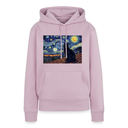 Sternennacht… aber die Katze denkt nach | Frauen Premium Hoodie - Altrosa