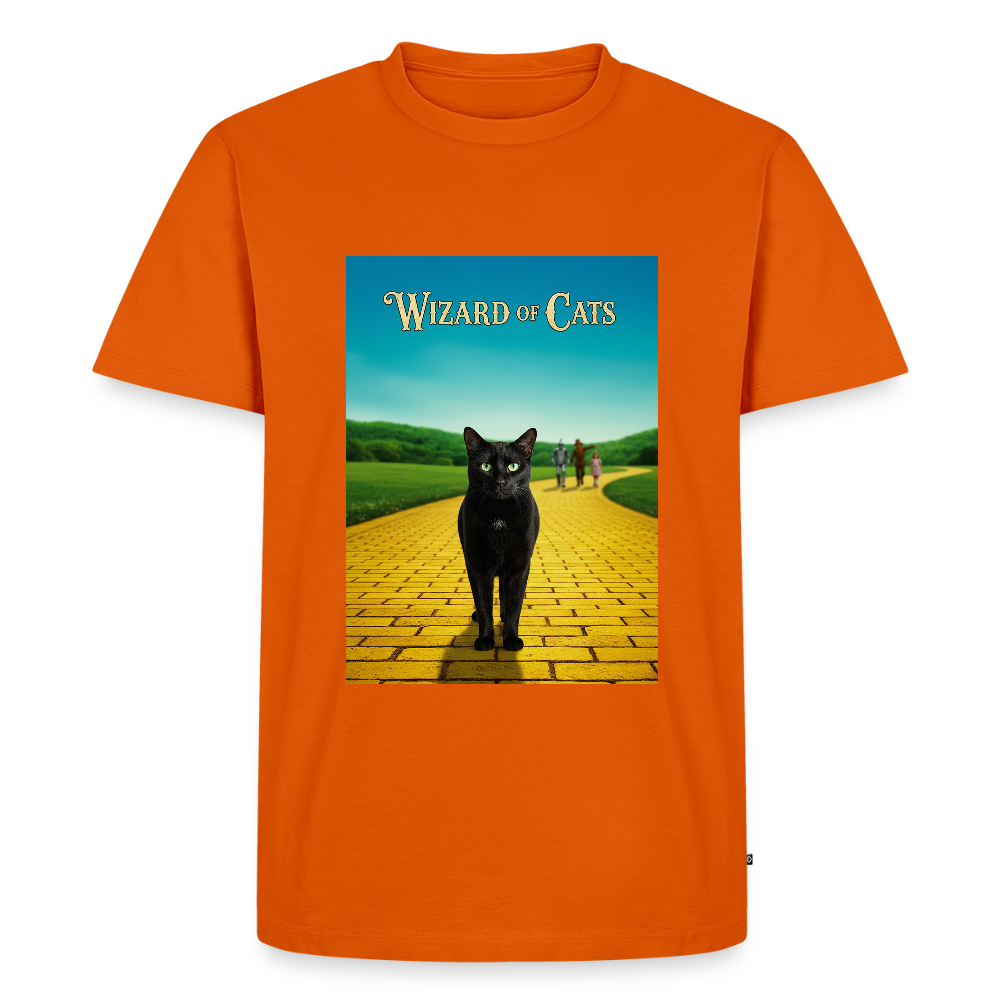 Wizard of Cats – Der gelbe Weg gehört Krümel | Männer Premium T-Shirt - Orange 