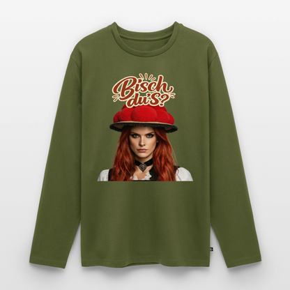 Bisch du’s? – Schwarzwaldmädel | Männer Premium Bio Langarmshirt - Khaki