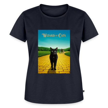 Wizard of Cats – Der gelbe Weg gehört Krümel | Frauen Premium T-Shirt - Navy