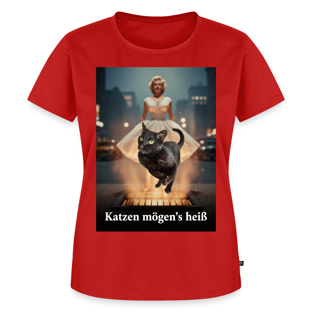Katzen mögen’s heiß | Frauen Premium T-Shirt - Rot