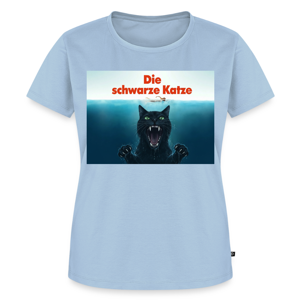 Die schwarze Katze – Krümel taucht auf | Frauen Premium T-Shirt - Hellblau