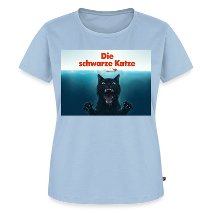 Die schwarze Katze – Krümel taucht auf | Frauen Premium T-Shirt - Hellblau
