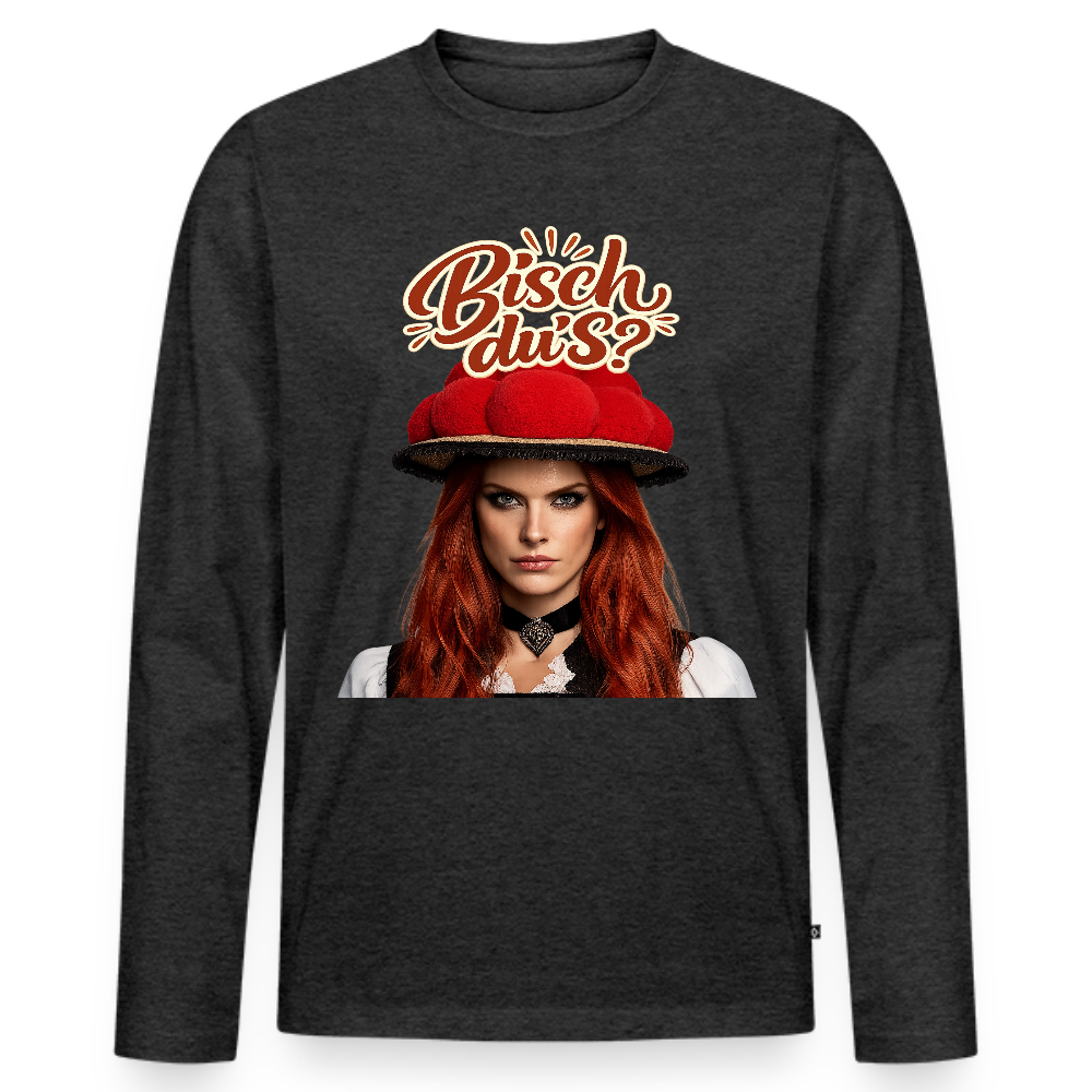 Bisch du’s? – Schwarzwaldmädel | Männer Premium Bio Langarmshirt - Anthrazit meliert