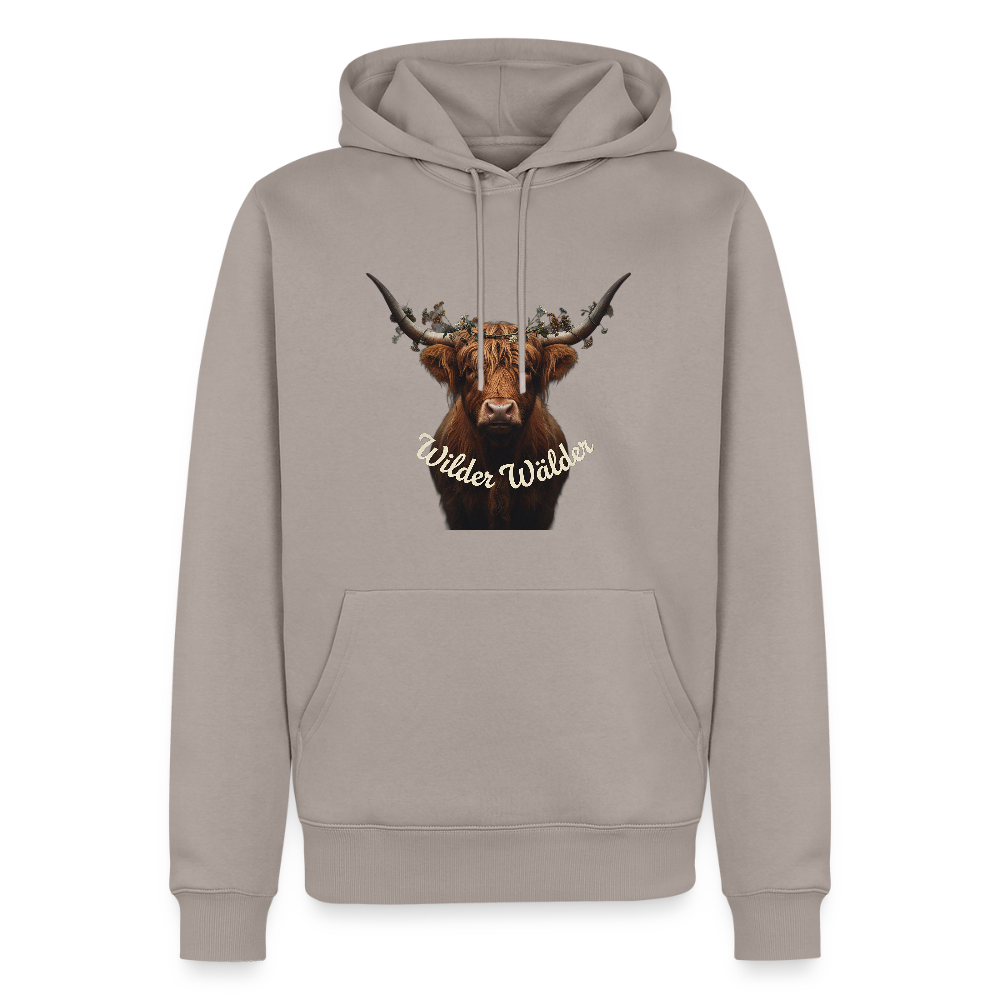 Wilder Wälder – Schwarzwald Highland Rind | Männer Premium Hoodie - Taupe