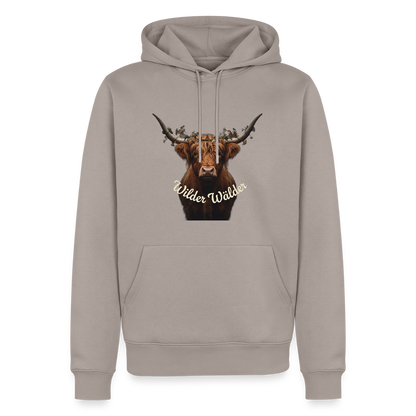 Wilder Wälder – Schwarzwald Highland Rind | Männer Premium Hoodie - Taupe