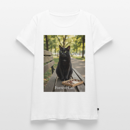 Forrest Cat – Krümel wartet | Frauen Premium T-Shirt - Weiß