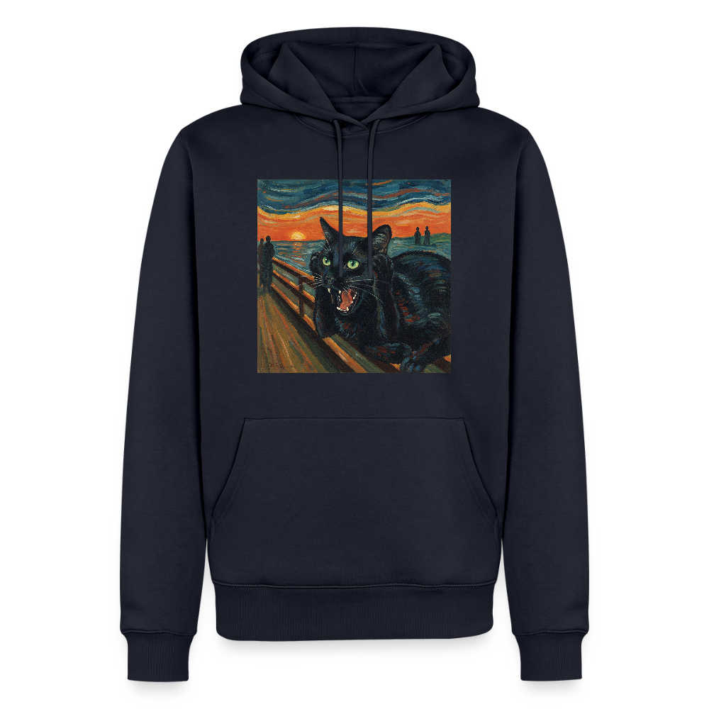 Der Schrei… aber die Katze hat’s zuerst gemerkt | Männer Premium Hoodie - Navy