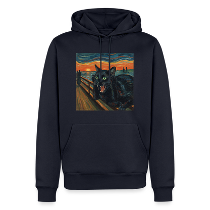 Der Schrei… aber die Katze hat’s zuerst gemerkt | Männer Premium Hoodie - Navy