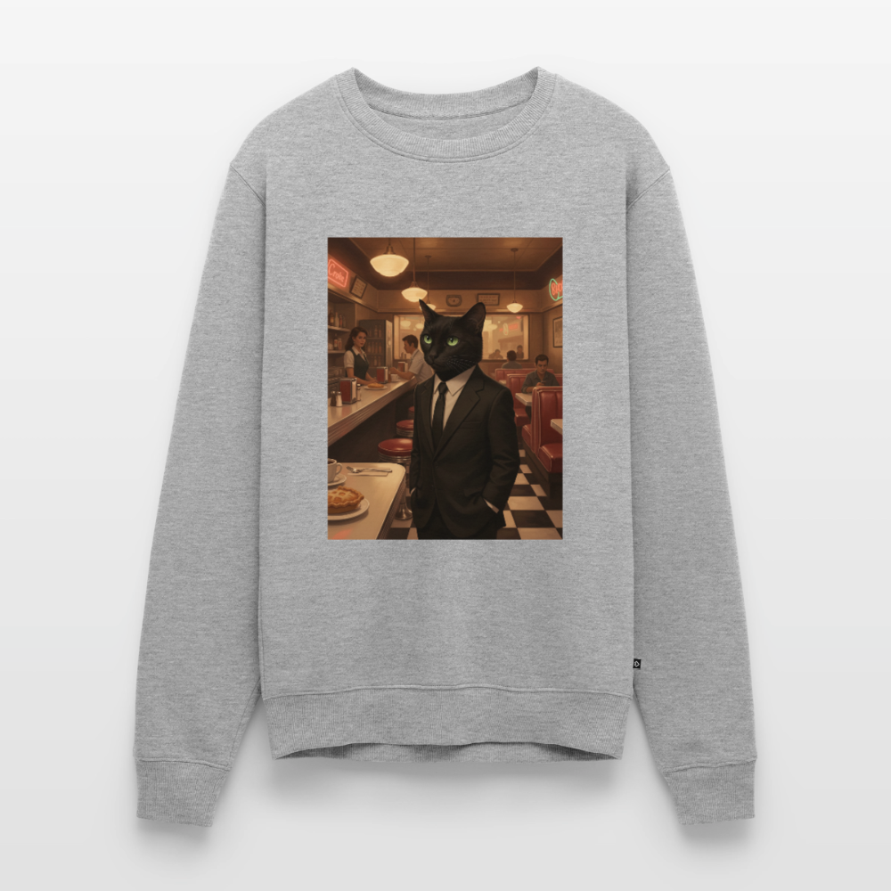Krümel – Royale mit Pfote |  Männer Premium Pullover - Grau meliert