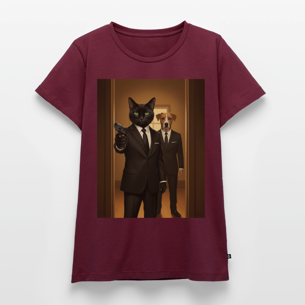 Krümel – Say Meow Again | Frauen Premium T-Shirt - Burgunderrot