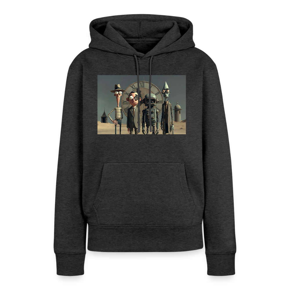 Pünktlich zu spät – Die seltsame Gesellschaft | Frauen Premium Hoodie - Anthrazit meliert