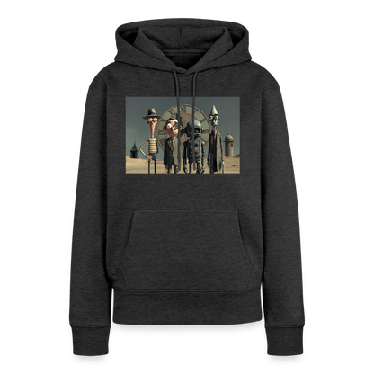 Pünktlich zu spät – Die seltsame Gesellschaft | Frauen Premium Hoodie - Anthrazit meliert