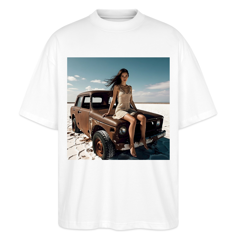 Warten auf irgendwas | Stanley/Stella Oversized Unisex Bio T-Shirt Blaster - Weiß