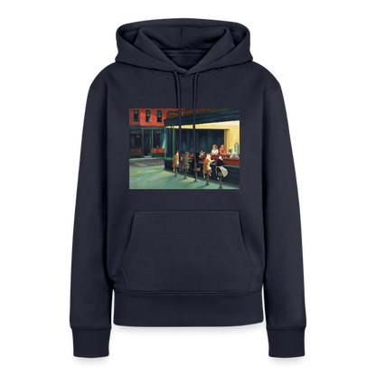 Wenn Hopper Katzen gemalt hätte | Frauen Premium Hoodie - Navy