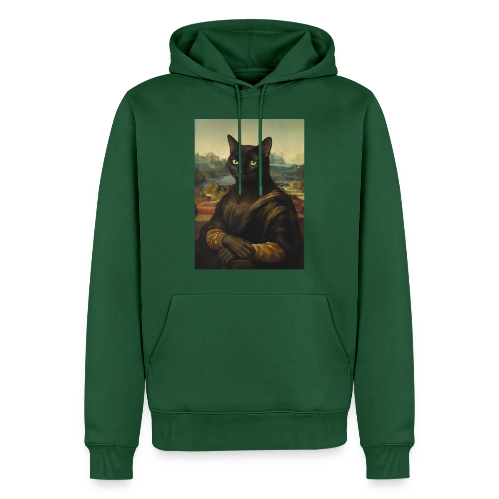 Mona Lisa… aber es ist eine Katze | Männer Premium Hoodie - Flaschengrün