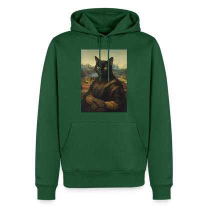 Mona Lisa… aber es ist eine Katze | Männer Premium Hoodie - Flaschengrün