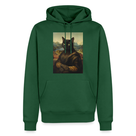 Mona Lisa… aber es ist eine Katze | Männer Premium Hoodie - Flaschengrün