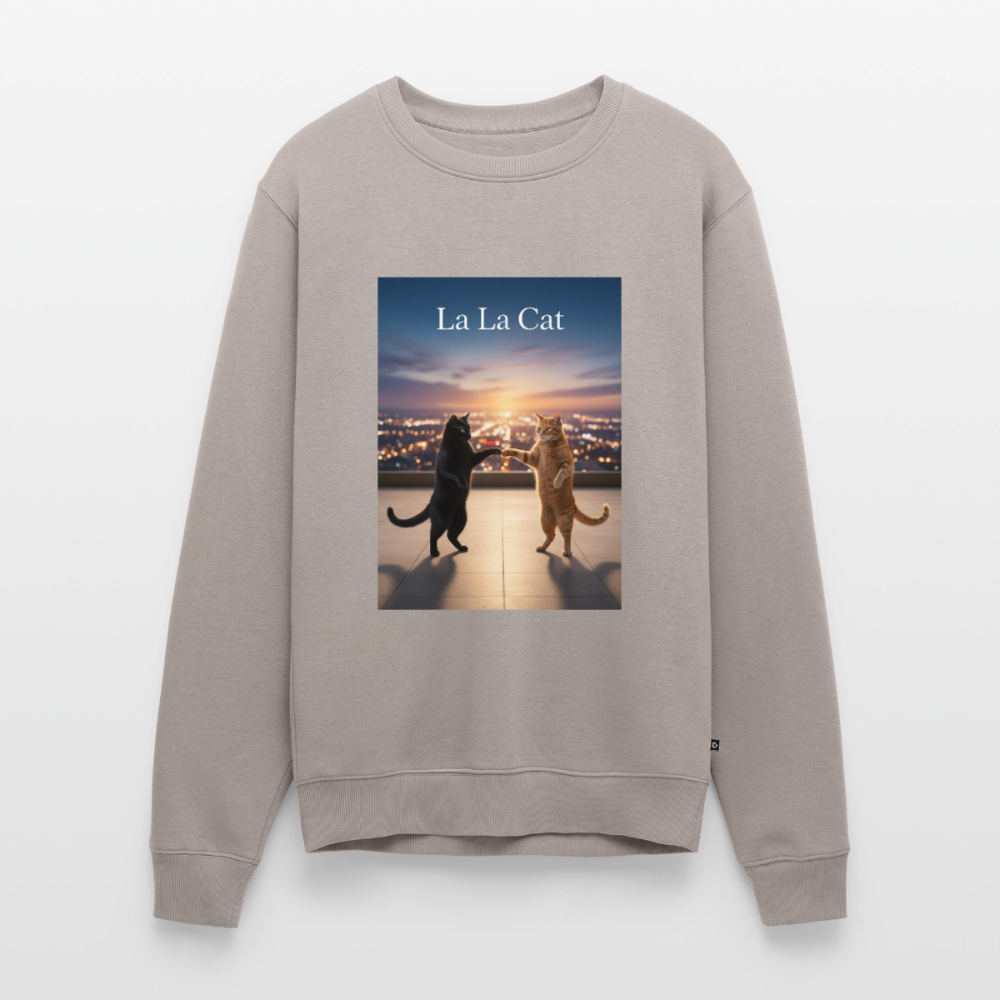 La La Cat – Tanz über den Dächern |  Männer Premium Pullover - Taupe