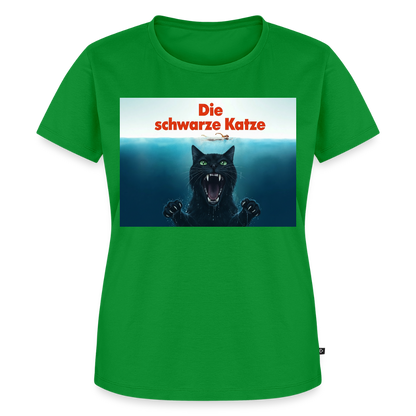 Die schwarze Katze – Krümel taucht auf | Frauen Premium T-Shirt - Grün