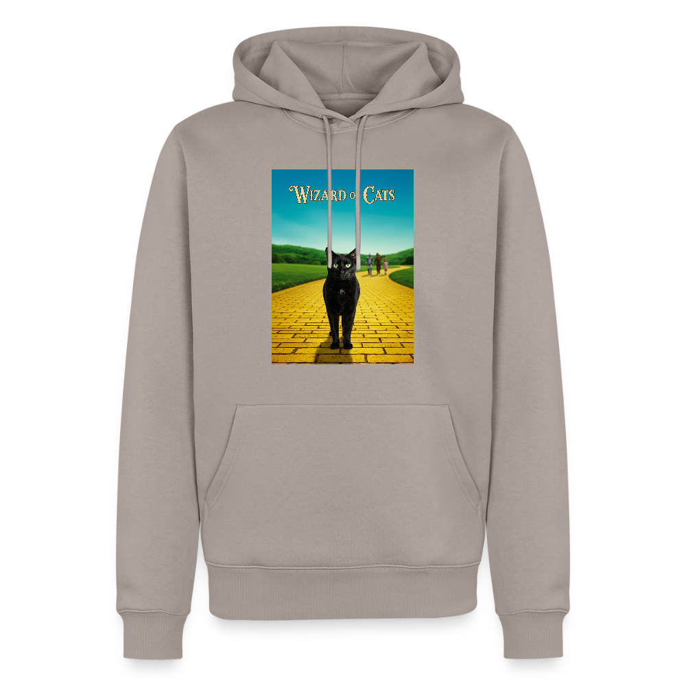 Wizard of Cats – Der gelbe Weg gehört Krümel | Männer Premium Hoodie - Taupe