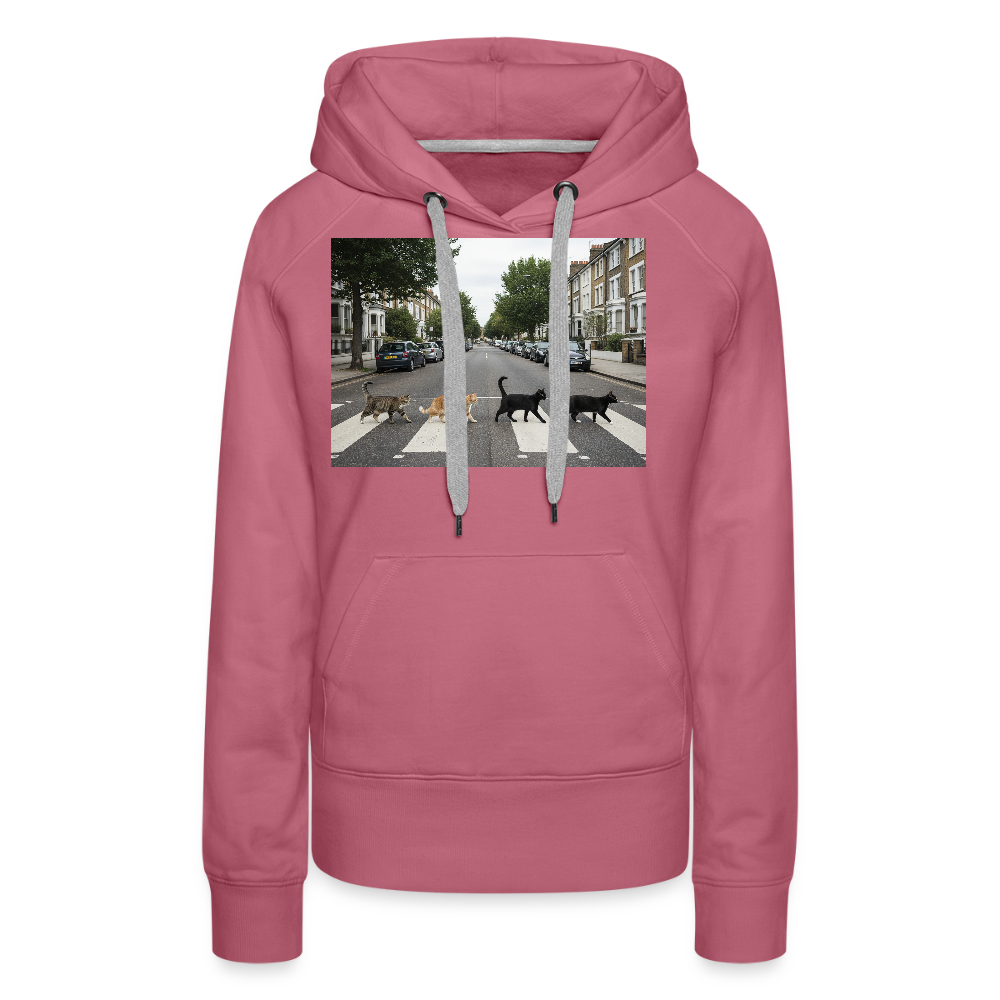 The Purrfect Crossing – Wir waren vor der Band da | Frauen Premium Hoodie - Malve
