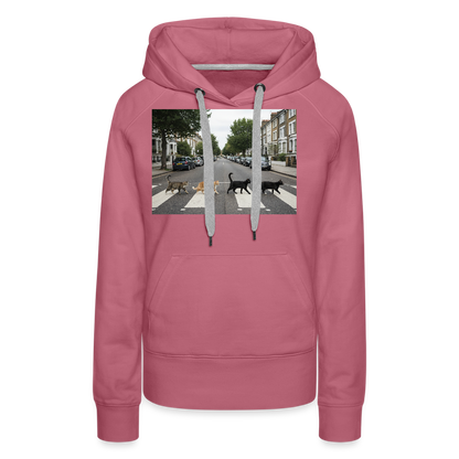 The Purrfect Crossing – Wir waren vor der Band da | Frauen Premium Hoodie - Malve