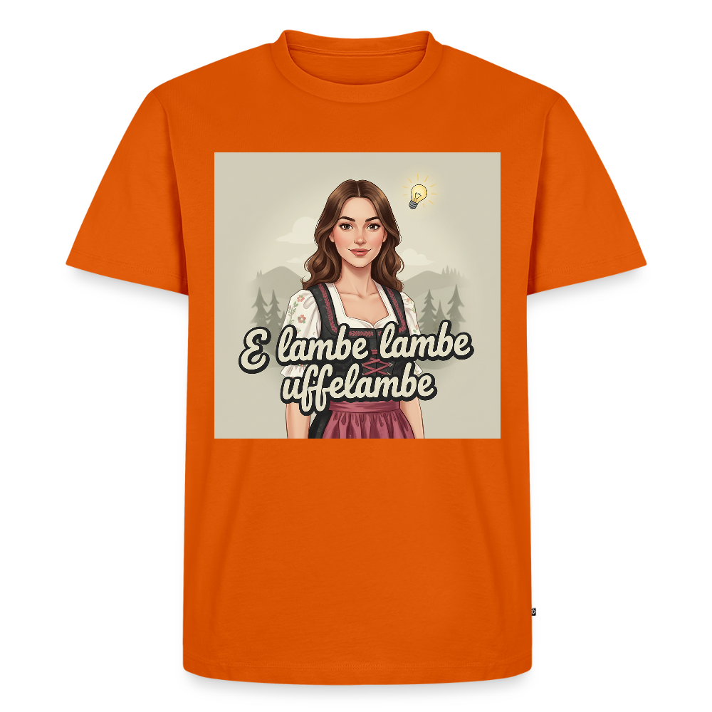 E Lambe, lambe, uffelambe – Alemannischer Geistesblitz | Männer Premium T-Shirt - Orange 