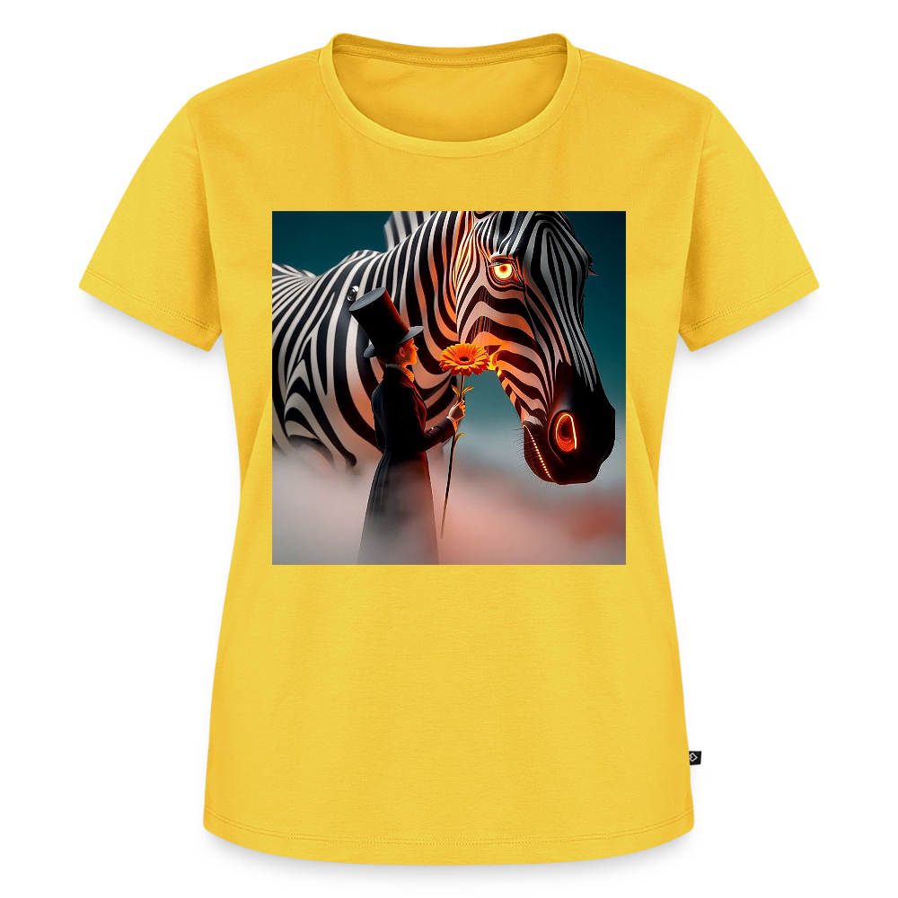 Blumen für ein Zebra | Frauen Premium T-Shirt - Gelb