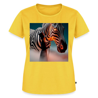 Blumen für ein Zebra | Frauen Premium T-Shirt - Gelb