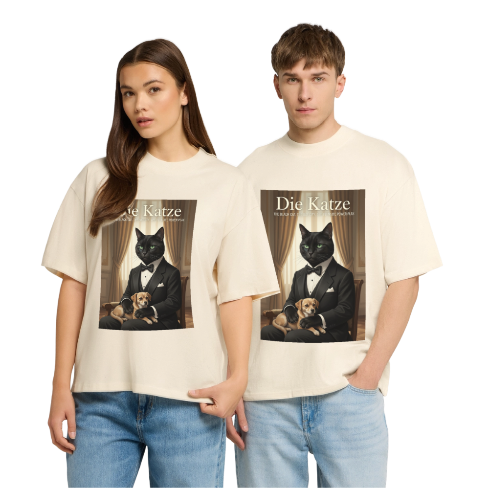 Die Katze – Krümel regelt das | Stanley/Stella Oversized Unisex Bio T-Shirt Blaster - Natur