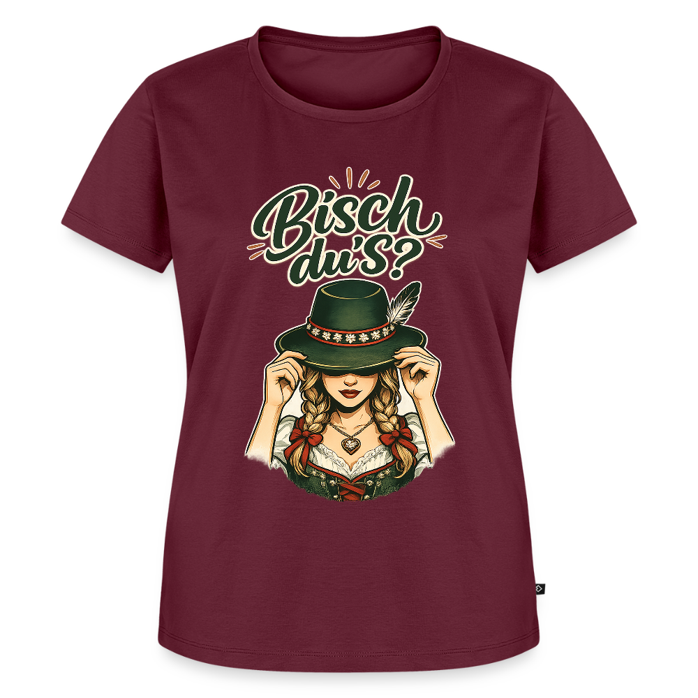 Bisch du’s? – Der Blick sagt alles | Frauen Premium T-Shirt - Burgunderrot
