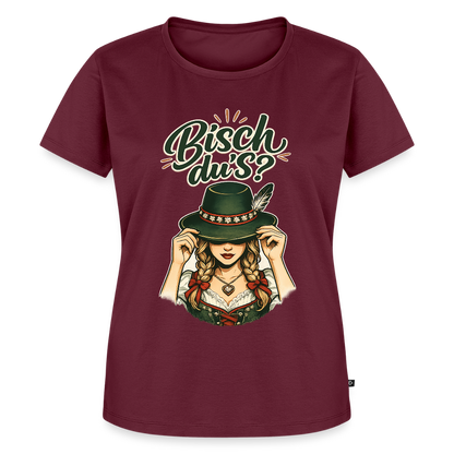 Bisch du’s? – Der Blick sagt alles | Frauen Premium T-Shirt - Burgunderrot