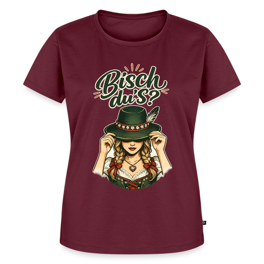 Bisch du’s? – Der Blick sagt alles | Frauen Premium T-Shirt - Burgunderrot
