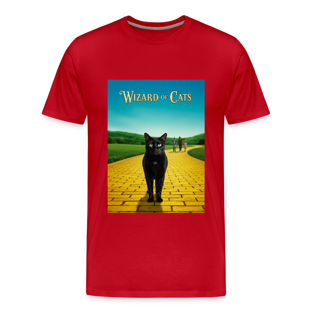Wizard of Cats – Der gelbe Weg gehört Krümel | Männer Premium T-Shirt - Rot