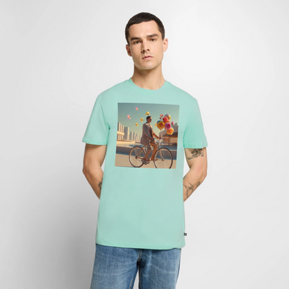 Fahrt ins Ungewisse (mit Blumen) | Männer Premium T-Shirt - Mint 