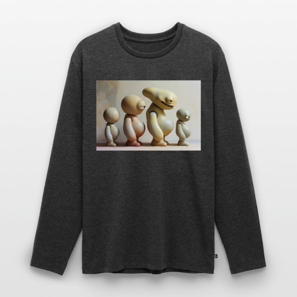 So wachsen wir also | Männer Premium Bio Langarmshirt - Anthrazit meliert